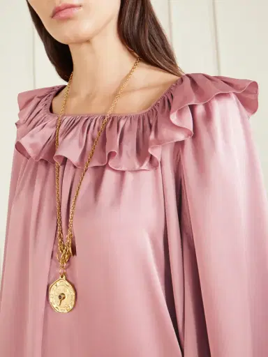 Chloé Ruffled Silk-satin Mini Dress | Thumbnail 5