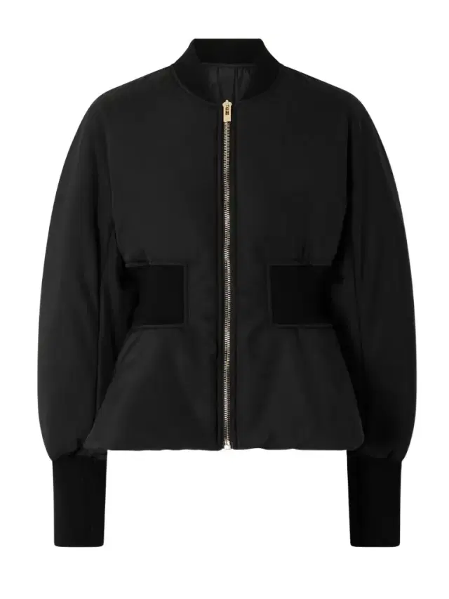 Alaïa Peplum Shell Bomber Jacket