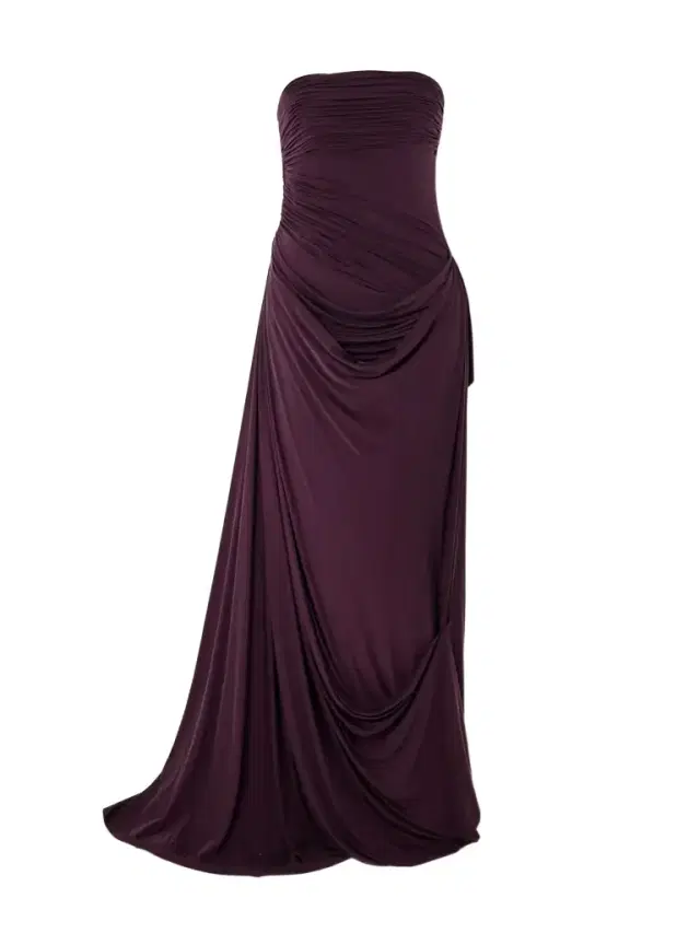 Harris Asymmetric Draped Satin-jersey Gown