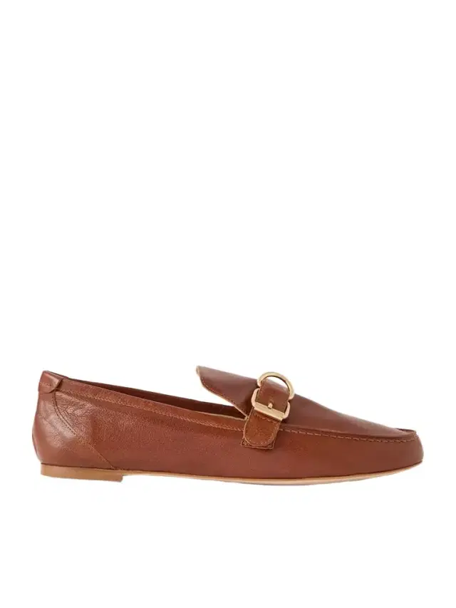 Buckled Leather Loafers