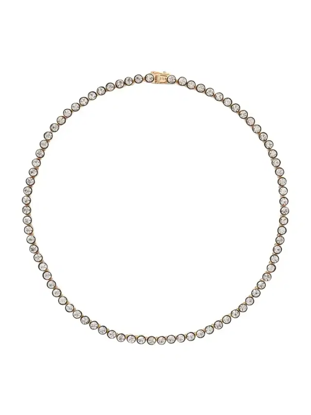 The Royal Gold-tone Cubic Zirconia Tennis Necklace