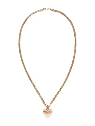 Roxanne Assoulin Textured Heart Gold-tone Necklace | Thumbnail 1 Roxanne Assoulin Textured Heart Gold-tone Necklace | Thumbnail 1