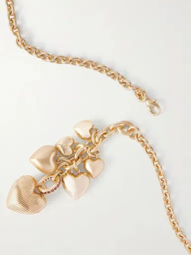 Roxanne Assoulin The Family Of Hearts Gold-tone Crystal Necklace | Thumbnail 3 Roxanne Assoulin The Family Of Hearts Gold-tone Crystal Necklace | Thumbnail 3