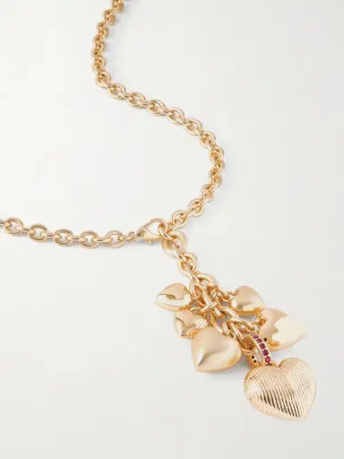 Roxanne Assoulin The Family Of Hearts Gold-tone Crystal Necklace | Thumbnail 4 Roxanne Assoulin The Family Of Hearts Gold-tone Crystal Necklace | Thumbnail 4
