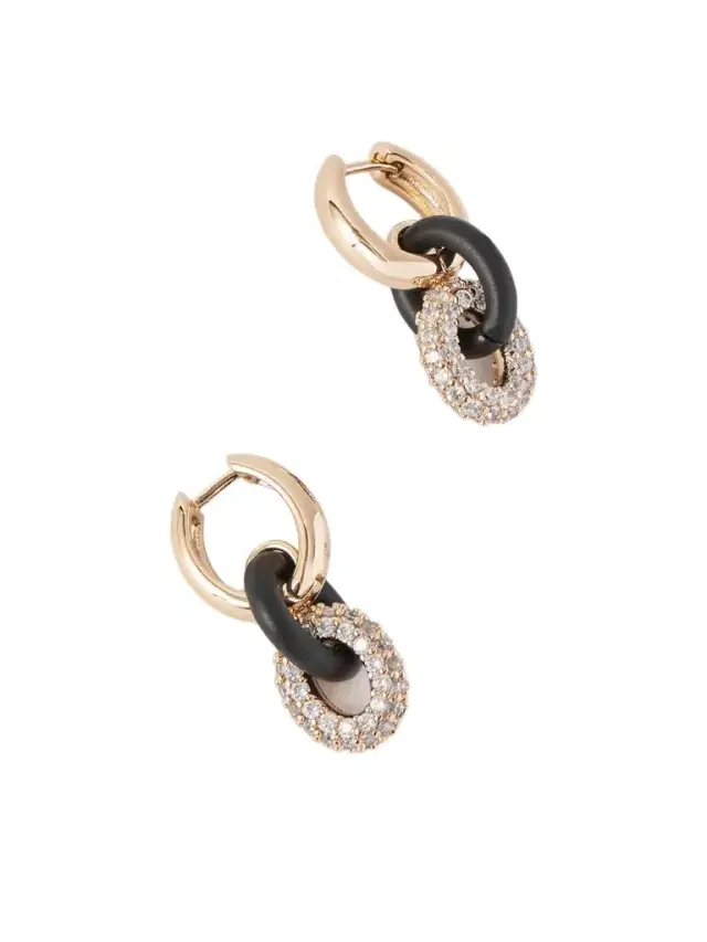 Midnight Gold-tone Crystal Earrings