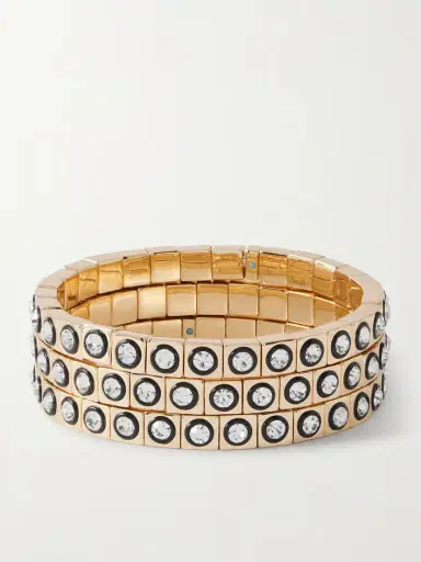 Roxanne Assoulin The Royal Set Of Three Gold-tone, Enamel And Crystal Bracelets | Thumbnail 3