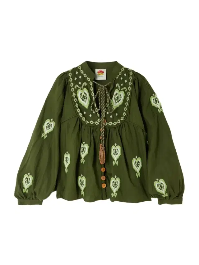 Embellished Embroidered Linen-blend Blouse