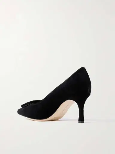 Manolo Blahnik Maysale 70 Buckled Velvet Pumps | Thumbnail 3 Manolo Blahnik Maysale 70 Buckled Velvet Pumps | Thumbnail 3