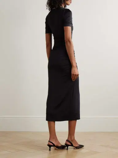 Carolina Herrera Cutout Ruched Jersey Midi Dress | Thumbnail 3 Carolina Herrera Cutout Ruched Jersey Midi Dress | Thumbnail 3