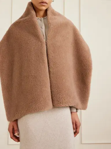 Max Mara Camel Hair And Silk-blend Fleece Scarf | Thumbnail 3
