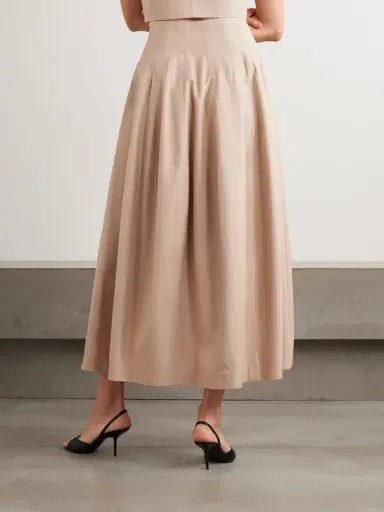 Heirlome Estefania Topstitched Silk Maxi Skirt | Thumbnail 3