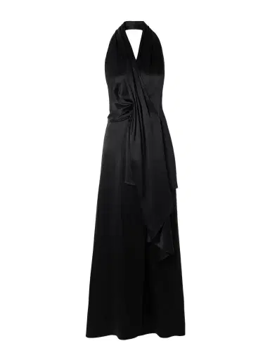 Heirlome Barbara Paneled Halterneck Silk-satin Maxi Dress | Thumbnail 1 Heirlome Barbara Paneled Halterneck Silk-satin Maxi Dress | Thumbnail 1