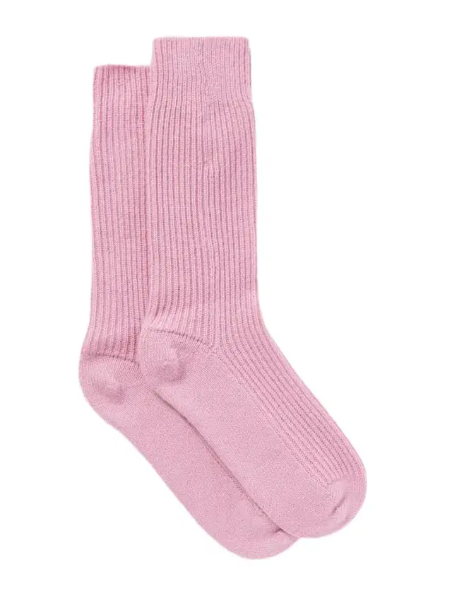 Zera Ribbed Cashmere Socks