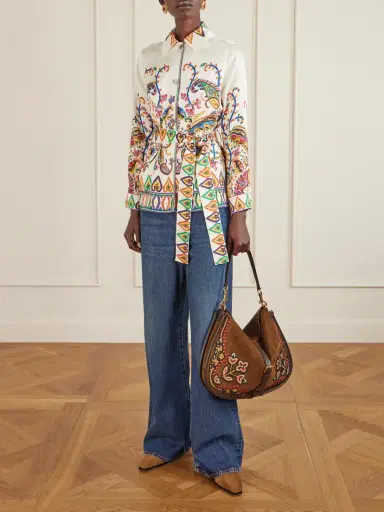 Etro Safari Belted Paisley-print Satin-twill Jacket | Thumbnail 2 Etro Safari Belted Paisley-print Satin-twill Jacket | Thumbnail 2