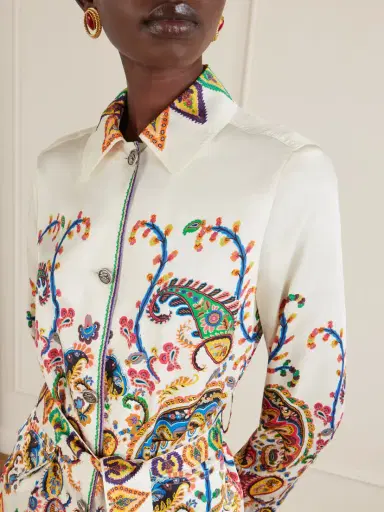 Etro Safari Belted Paisley-print Satin-twill Jacket | Thumbnail 5 Etro Safari Belted Paisley-print Satin-twill Jacket | Thumbnail 5