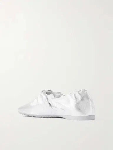 Loewe Pebble Metallic Leather Ballet Flats | Thumbnail 3