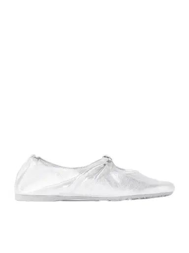Loewe Pebble Metallic Leather Ballet Flats | Thumbnail 1