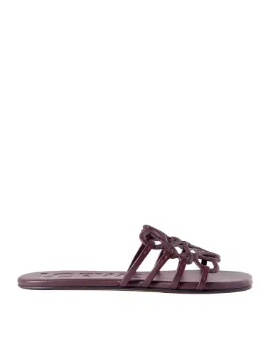 Loewe Petal Anagram Leather Slides | Thumbnail 1 Loewe Petal Anagram Leather Slides | Thumbnail 1