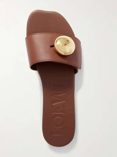 Loewe Pebble Embellished Leather Slides | Thumbnail 5 Loewe Pebble Embellished Leather Slides | Thumbnail 5