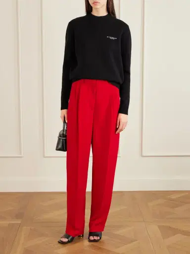 Givenchy Pleated Crepe Wide-leg Pants | Thumbnail 2