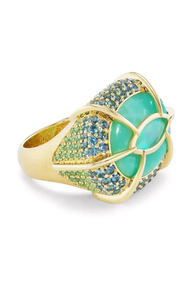 MEREDITH YOUNG Australian Opal Ombre Evil Eye Ring