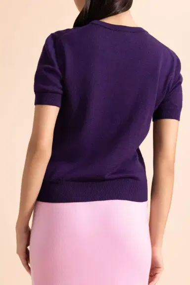 HIGH SPORT Janis Pullover Crewneck - Grape | Thumbnail 4