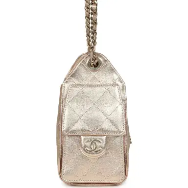 Chanel Chanel Mini 25 Hobo Bag Metallic Rose Gold Caviar Caviar Light Gold Hardware | Thumbnail 4 Chanel Chanel Mini 25 Hobo Bag Metallic Rose Gold Caviar Caviar Light Gold Hardware | Thumbnail 4