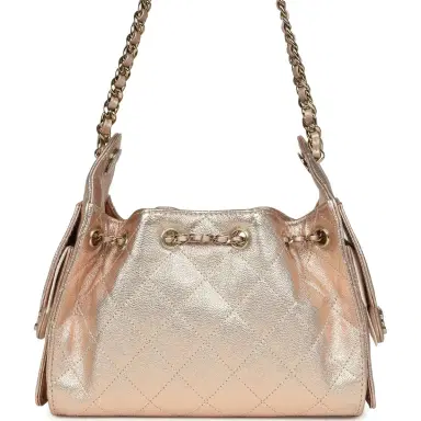 Chanel Chanel Mini 25 Hobo Bag Metallic Rose Gold Caviar Caviar Light Gold Hardware | Thumbnail 5 Chanel Chanel Mini 25 Hobo Bag Metallic Rose Gold Caviar Caviar Light Gold Hardware | Thumbnail 5
