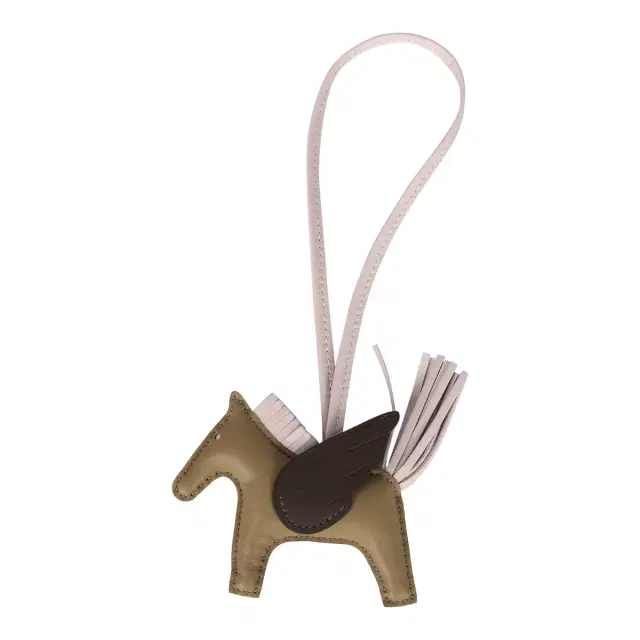 hermes Hermes Pegasus Rodeo Bag Charm PM Beige Marfa, Mauve Pale, Moka Milo Lambskin