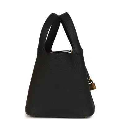 HERMÈS Hermes Picotin Lock 18 Black Clemence Gold Hardware | Thumbnail 4
