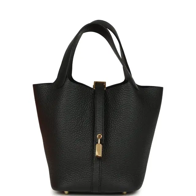 hermes Hermes Picotin Lock 18 Black Clemence Gold Hardware