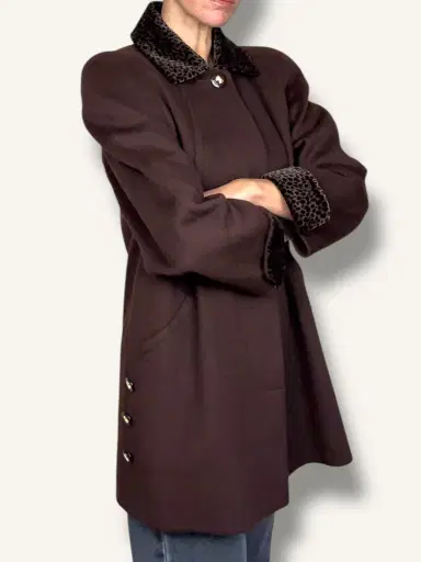 Jen Wonders Studio Brown Wool Coat | Thumbnail 2