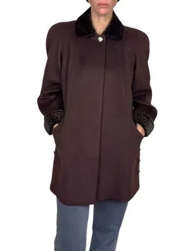 Jen Wonders Studio Brown Wool Coat | Thumbnail 1