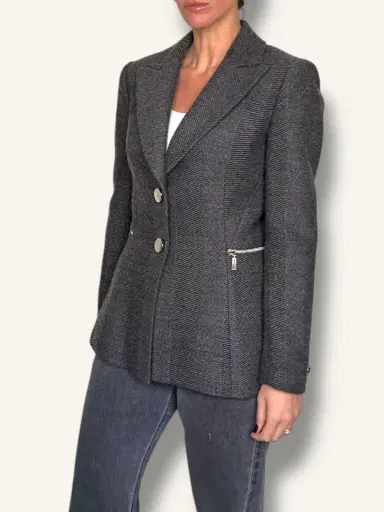 Jen Wonders Studio Grey Wool Blazer | Thumbnail 2
