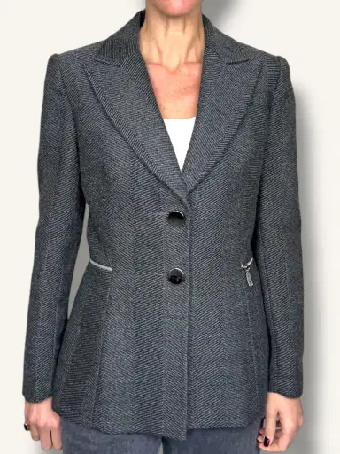 Jen Wonders Studio Grey Wool Blazer | Thumbnail 3