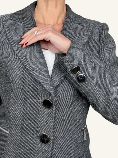 Jen Wonders Studio Grey Wool Blazer | Thumbnail 5