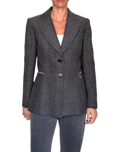 Jen Wonders Studio Grey Wool Blazer | Thumbnail 1