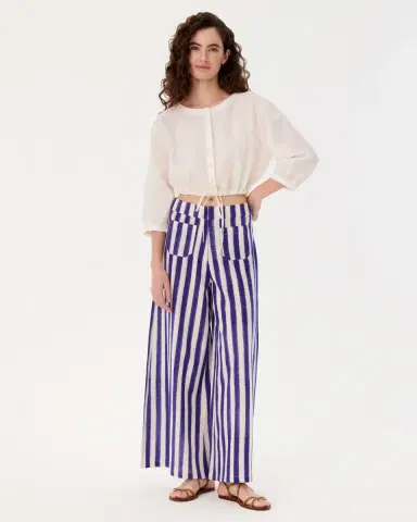 Emporio Sirenuse Adele Trousers in Ikat Stripes | Thumbnail 8 Emporio Sirenuse Adele Trousers in Ikat Stripes | Thumbnail 8