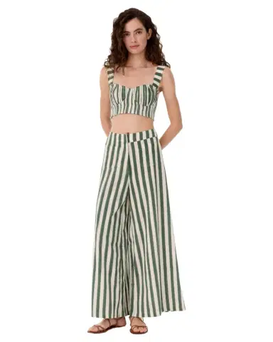 Emporio Sirenuse Adele Trousers in Ikat Stripes | Thumbnail 1 Emporio Sirenuse Adele Trousers in Ikat Stripes | Thumbnail 1