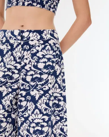 Emporio Sirenuse Adele Trousers in Lotus Flower Print | Thumbnail 2 Emporio Sirenuse Adele Trousers in Lotus Flower Print | Thumbnail 2