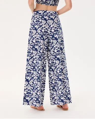 Emporio Sirenuse Adele Trousers in Lotus Flower Print | Thumbnail 4 Emporio Sirenuse Adele Trousers in Lotus Flower Print | Thumbnail 4