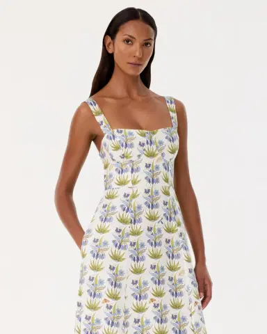 Emporio Sirenuse Azzurra Dress in Celestine Flower Print | Thumbnail 3 Emporio Sirenuse Azzurra Dress in Celestine Flower Print | Thumbnail 3