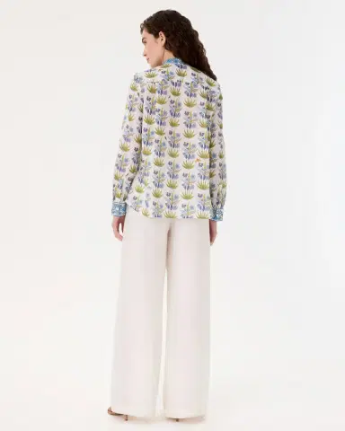 Emporio Sirenuse Chiara Shirt in Celestine Flower Print | Thumbnail 4 Emporio Sirenuse Chiara Shirt in Celestine Flower Print | Thumbnail 4