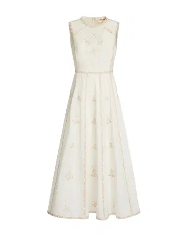 Emporio Sirenuse Clodette Dress with Iris Embroidery | Thumbnail 1 Emporio Sirenuse Clodette Dress with Iris Embroidery | Thumbnail 1