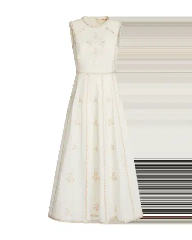 Emporio Sirenuse Clodette Dress with Iris Embroidery | Thumbnail 10 Emporio Sirenuse Clodette Dress with Iris Embroidery | Thumbnail 10