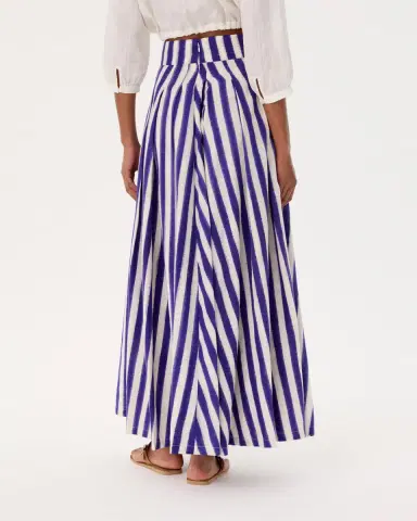 Emporio Sirenuse Flaminia Skirt in Ikat Stripes | Thumbnail 9 Emporio Sirenuse Flaminia Skirt in Ikat Stripes | Thumbnail 9