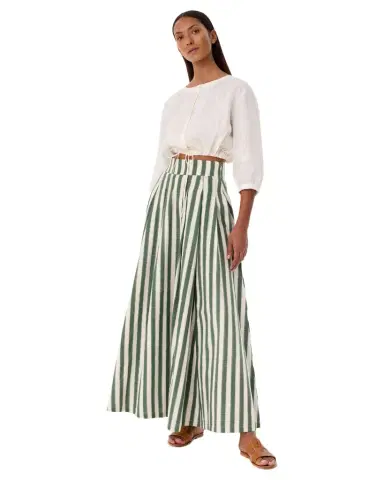 Emporio Sirenuse Flaminia Skirt in Ikat Stripes | Thumbnail 1 Emporio Sirenuse Flaminia Skirt in Ikat Stripes | Thumbnail 1
