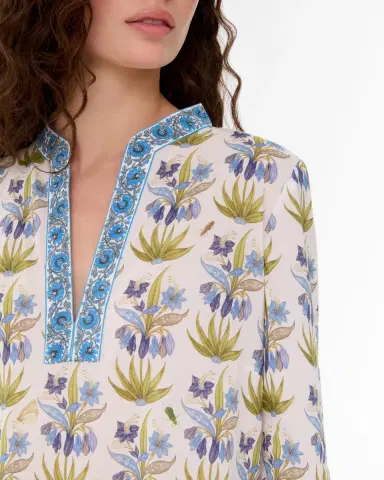 Emporio Sirenuse Giada Caftan in Celestine Flower Print | Thumbnail 2 Emporio Sirenuse Giada Caftan in Celestine Flower Print | Thumbnail 2