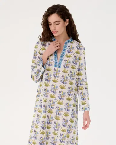 Emporio Sirenuse Giada Caftan in Celestine Flower Print | Thumbnail 3 Emporio Sirenuse Giada Caftan in Celestine Flower Print | Thumbnail 3