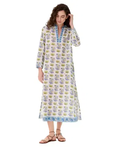 Emporio Sirenuse Giada Caftan in Celestine Flower Print | Thumbnail 1 Emporio Sirenuse Giada Caftan in Celestine Flower Print | Thumbnail 1